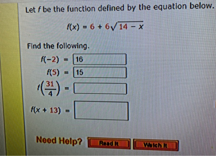 Solved Let F Be The Function Defined By The Equation Below. | Chegg.com