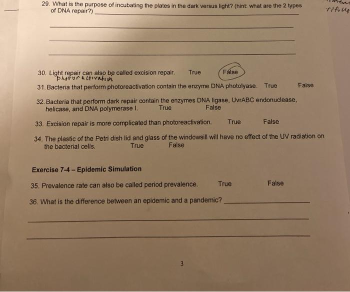Solved 29. What is the purpose of incubating the plates in