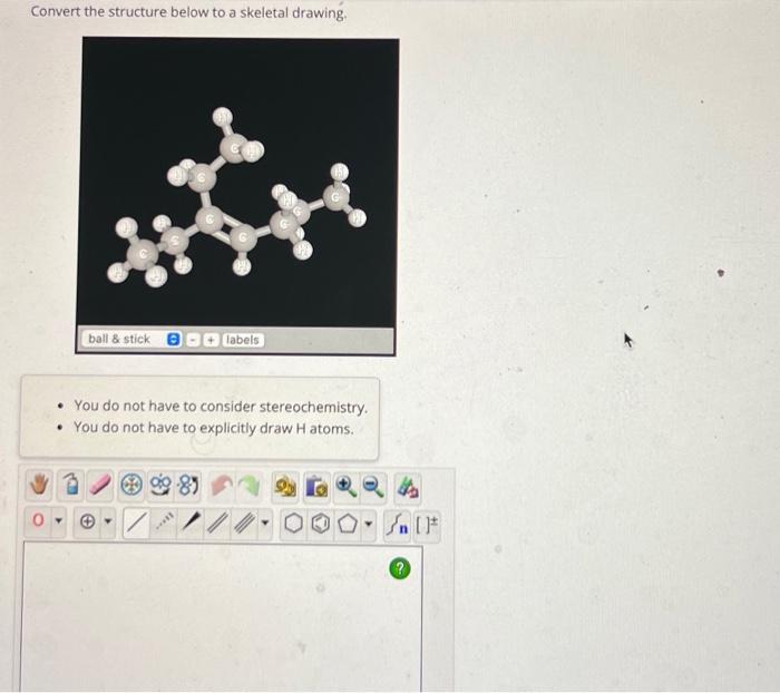 Solved Convert the structure below to a skeletal drawing. - | Chegg.com
