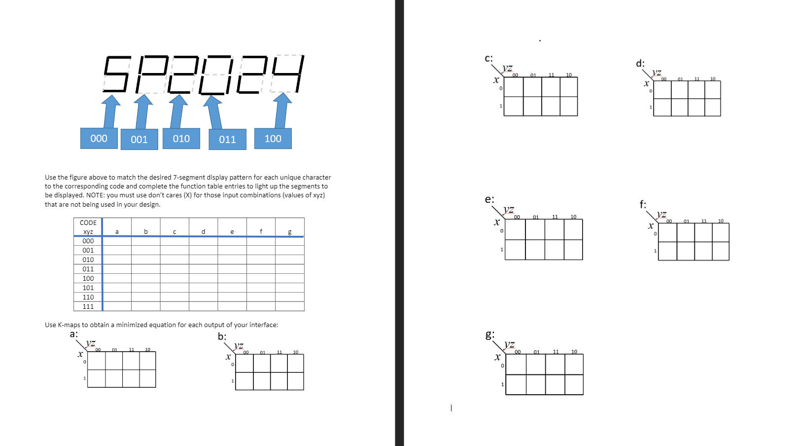Solved Use the figure above to match the desired 7-segment | Chegg.com