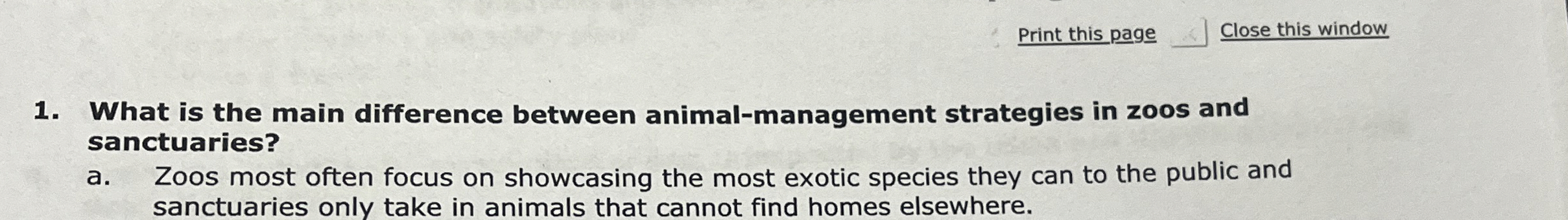 Solved What is the main difference between animal-management | Chegg.com
