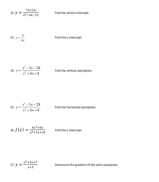 Solved 7x 14 12 Y X2 4x 12 Find The Zero X Intercept Chegg Com