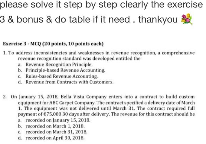 Solved please solve it step by step clearly the exercise 3 & | Chegg.com