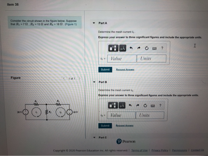 Solved Item 38 Consider the circuit shown in the figure | Chegg.com