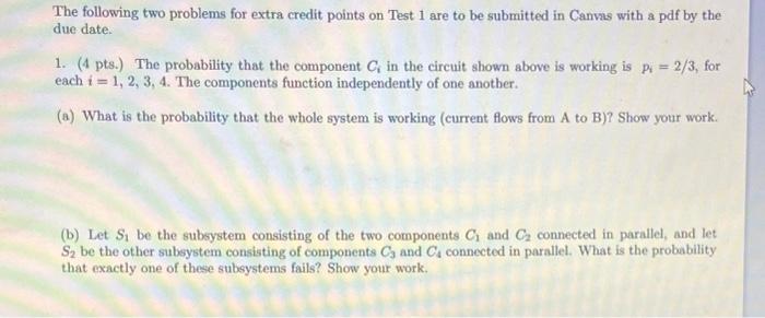 Solved The Following Two Problems For Extra Credit Points On | Chegg.com