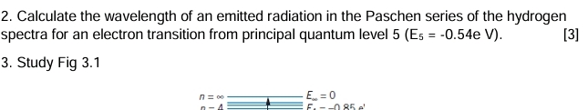 Solved Calculate the wavelength of an emitted radiation in | Chegg.com