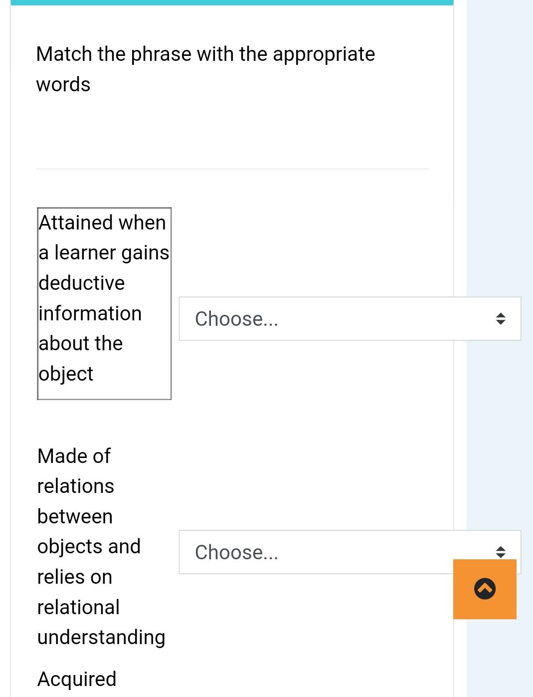 Solved Match the phrase with the appropriate words Attained | Chegg.com