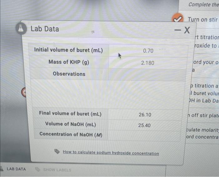 Solved How to calculate sodium hydroxide concentration