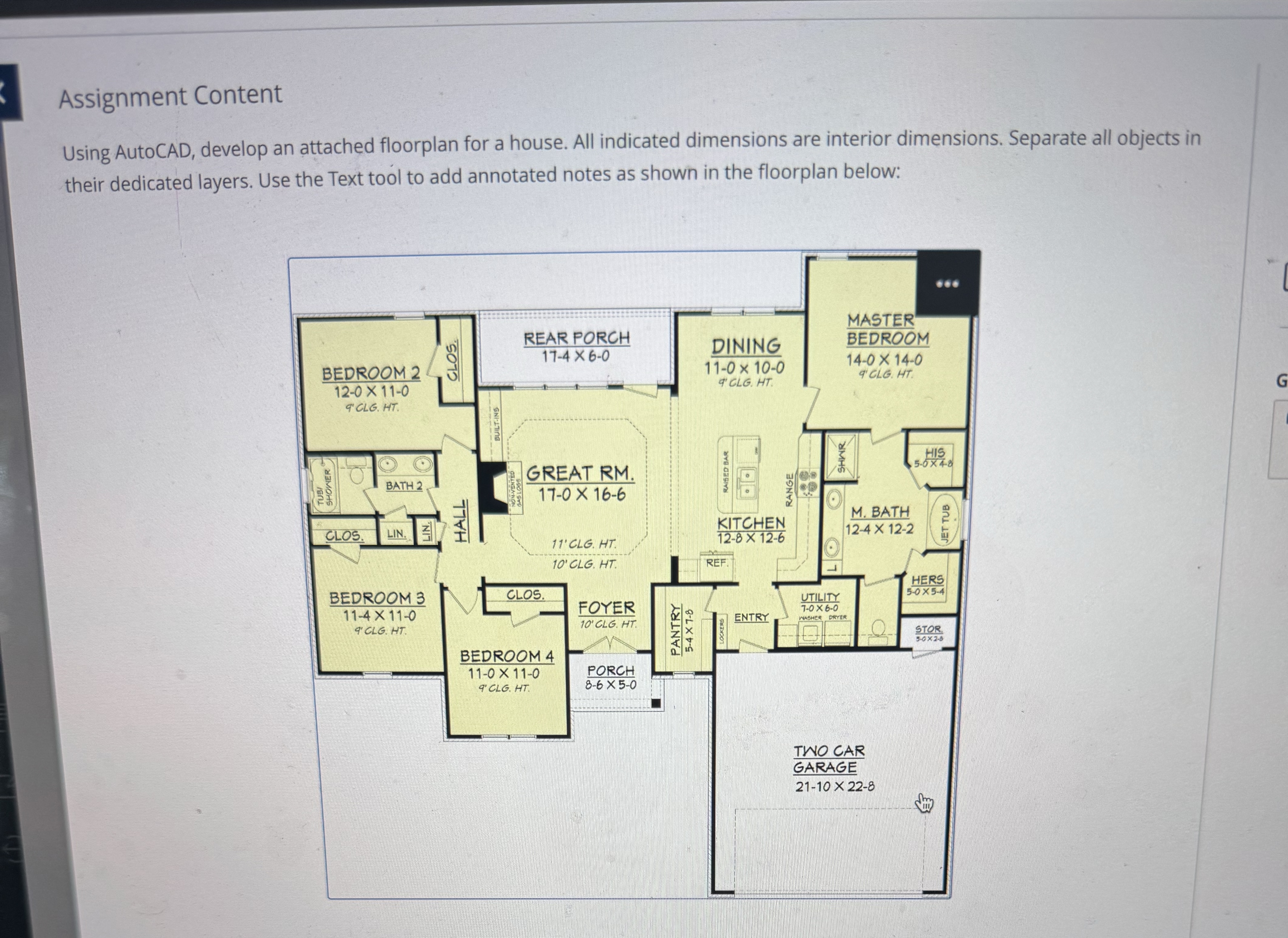 Solved Assignment ContentUsing AutoCAD, develop an attached | Chegg.com