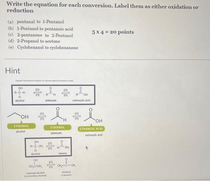 Solved Write the equation for each conversion. Label them as | Chegg.com