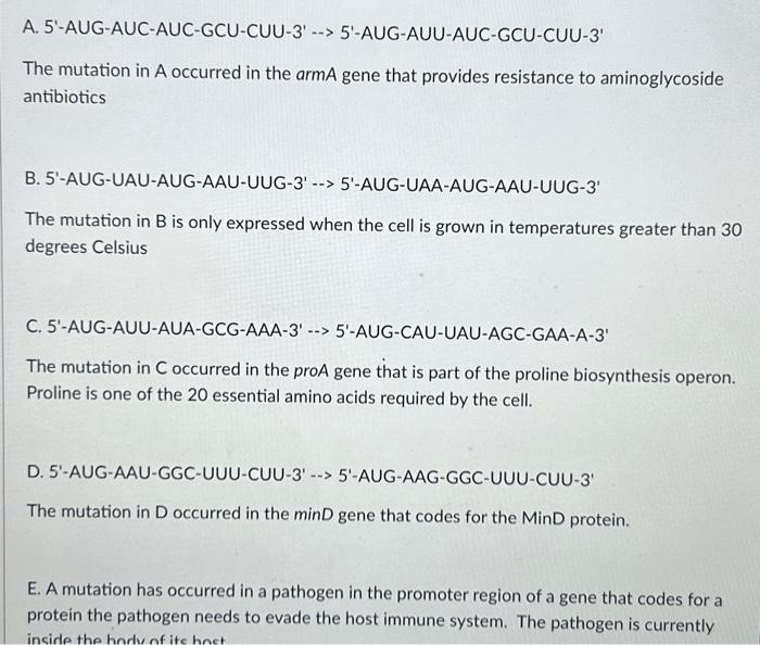 Solved Use the genetic code provided to classify the | Chegg.com