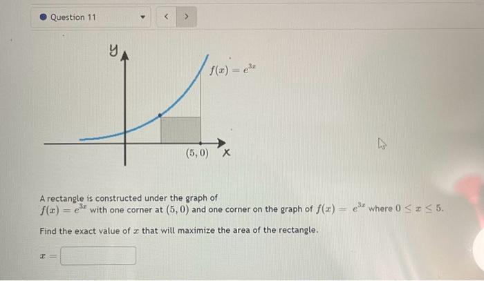 Solved A rectangle is constructed under the graph of | Chegg.com