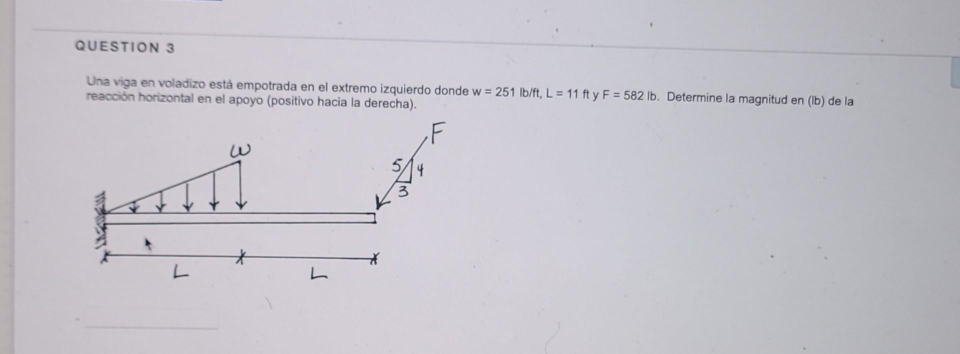 Solved Una viga en voladizo estả empotrada en el extremo | Chegg.com