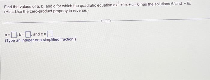 Solved Find The Values Of A, B, And C For Which The | Chegg.com