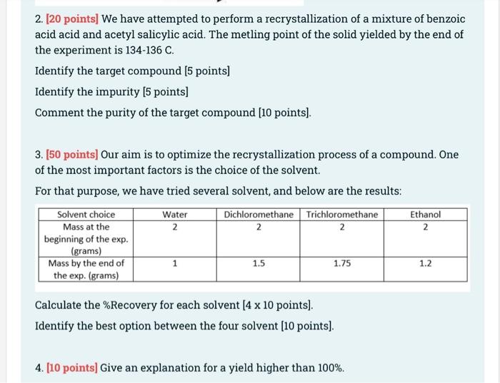 Solved 2. [20 Points) We Have Attempted To Perform A | Chegg.com