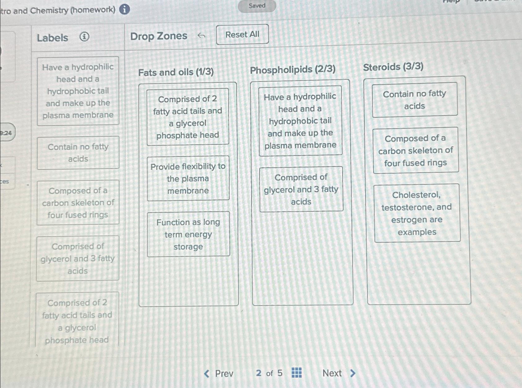 Solved tro and Chemistry (homework) ﻿iSavedLabels (i) ﻿Drop | Chegg.com
