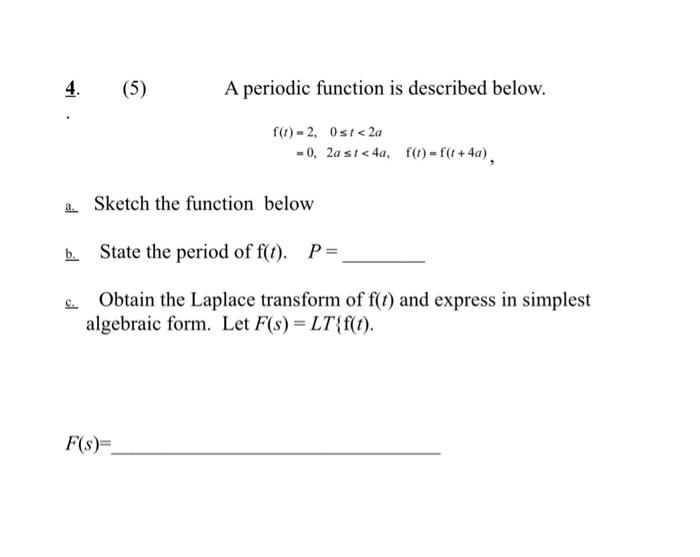 Solved Ft20≤t 5082