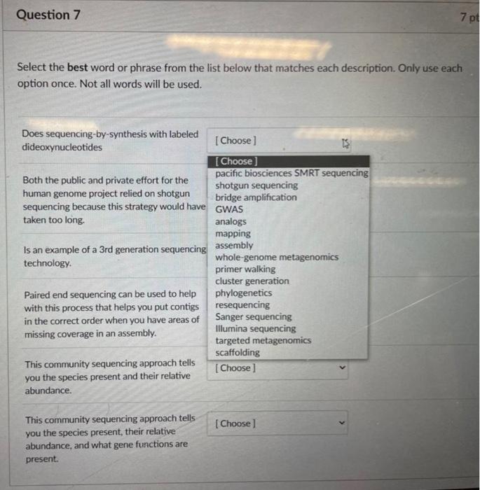 Select the best word or phrase from the list below | Chegg.com