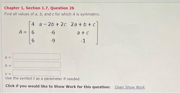 Solved Chapter 1, Section 1.7, Question 26 Find all values | Chegg.com
