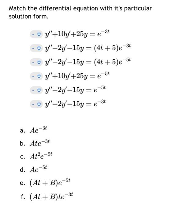 Solved Solve: y''?6y'+8y=32t+24y(0)=0,y'(0)=?18y(t)= | Chegg.com