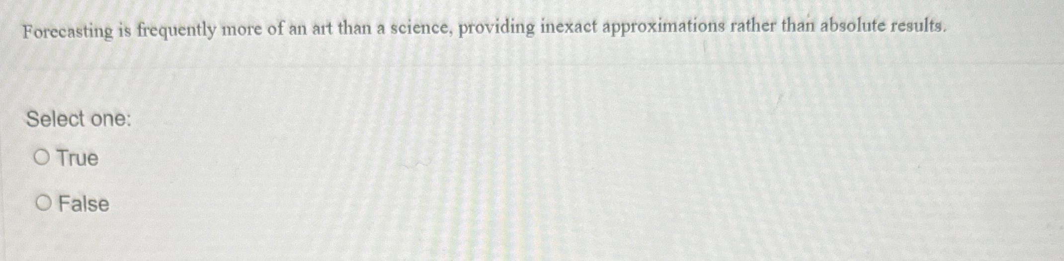 Solved Forecasting is frequently more of an art than a | Chegg.com