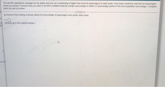Solved You are the operations manager for an airline and you | Chegg.com