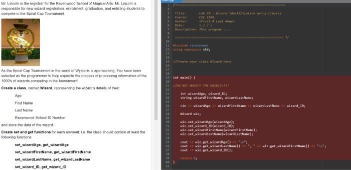Solved can you help me create a set and get function to the | Chegg.com