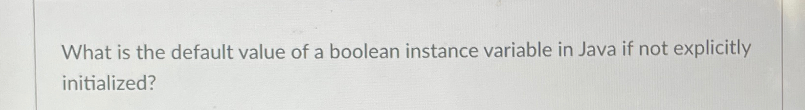 default value of int in java if not initialized