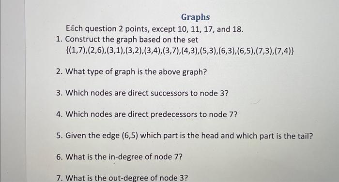 Solved Eđch question 2 points, except 10,11,17, and 18 . 1. | Chegg.com