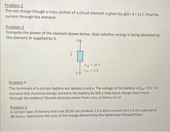 Solved Problem 2 The net charge though a cross section of a | Chegg.com