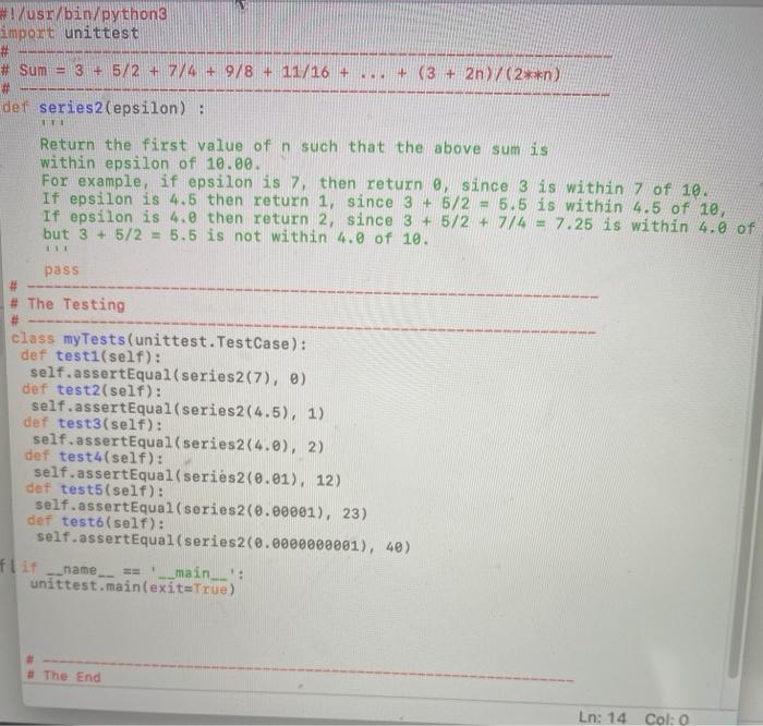 Solved question is green and the code is to be done by | Chegg.com