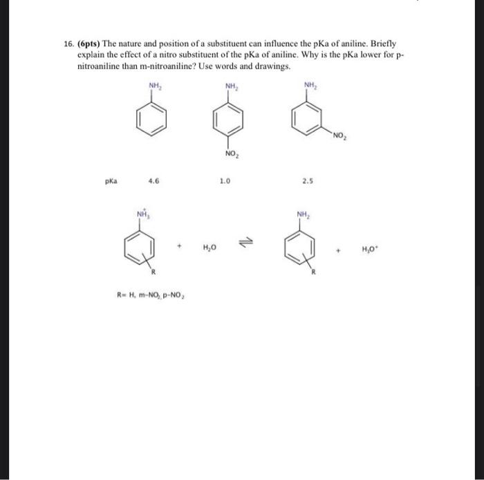 Solved the nature and position of a substituent can | Chegg.com