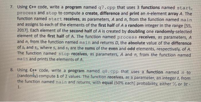 Solved 7. Using C++ code, write a program named 97.cpp that | Chegg.com