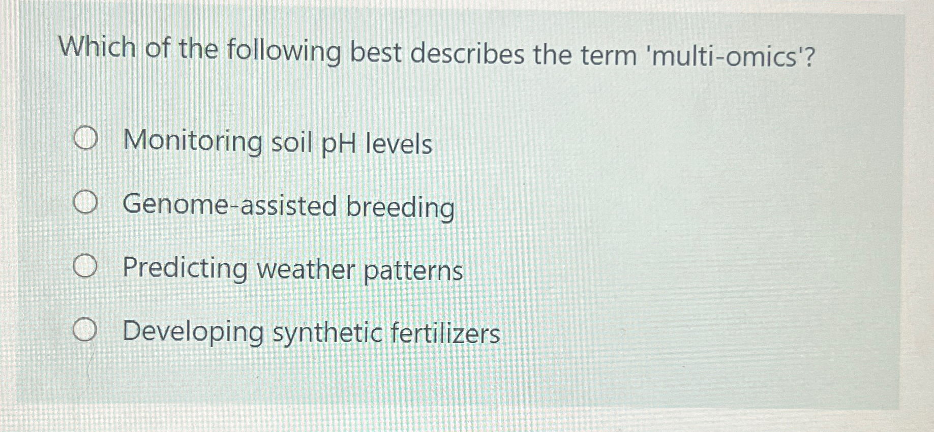 Solved Which of the following best describes the term | Chegg.com
