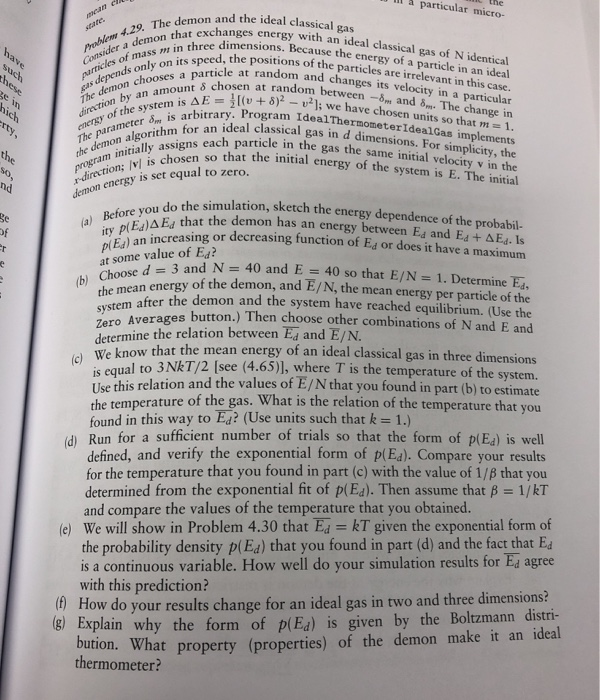 W A Particular Micro Line Demon And The Ideal Cla Chegg Com