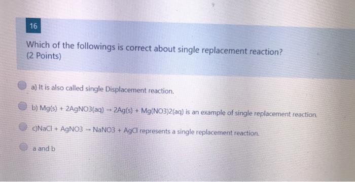 Solved 16 Which of the followings is correct about single | Chegg.com