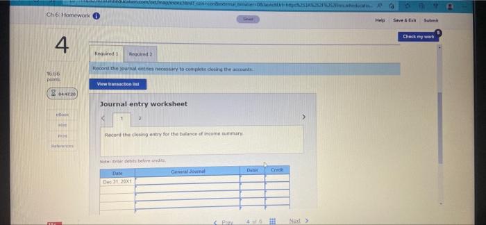 Solved Help Save & Exit Submit Check my work Exercise 6.7 | Chegg.com