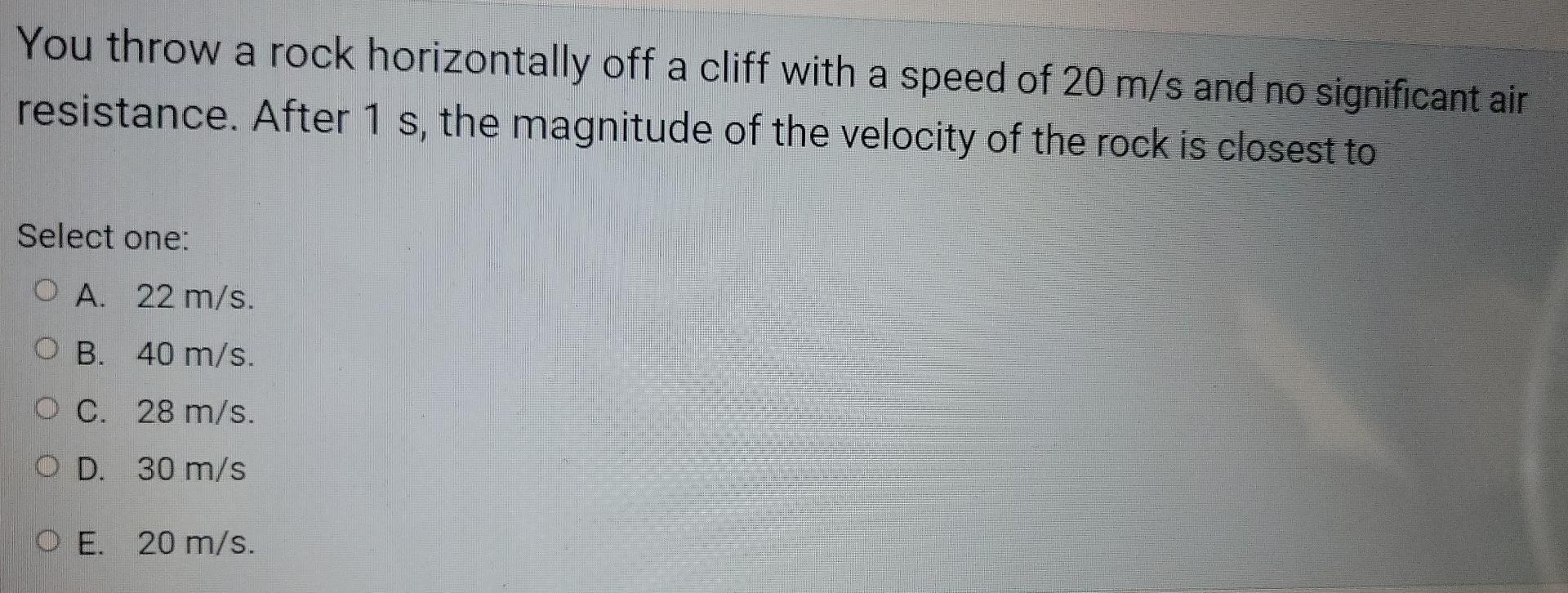 solved-you-throw-a-rock-horizontally-off-a-cliff-with-a-chegg