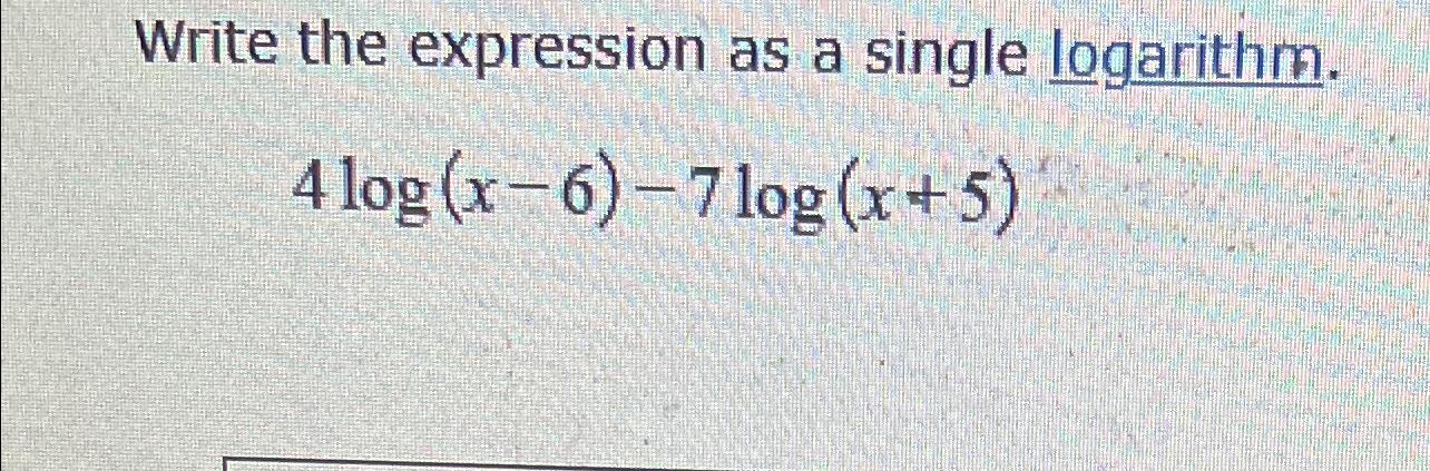 Solved Write the expression as a single | Chegg.com