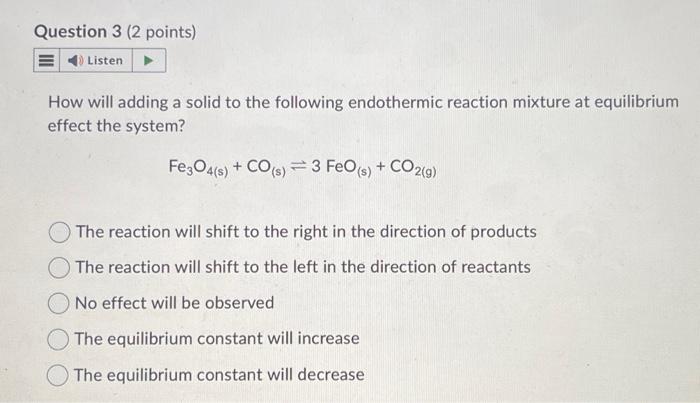 Solved The Reaction A⇌2 B Has An Equilibrium Constant Of | Chegg.com