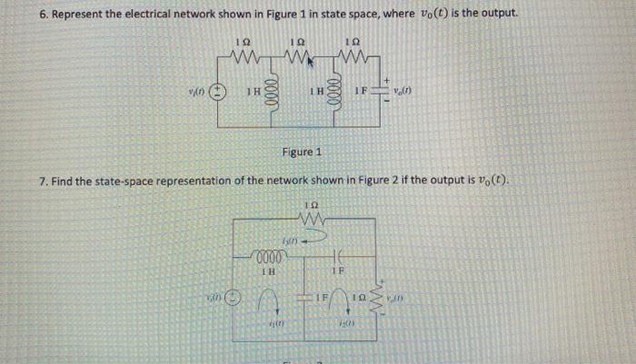 Solved 6. Represent the electrical network shown in Figure 1 | Chegg.com