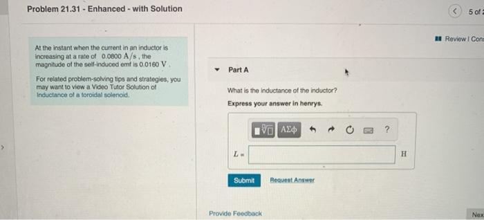 Solved Problem 21.31 - Enhanced - with Solution 5 of E A | Chegg.com