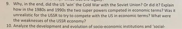 did the us win the cold war essay