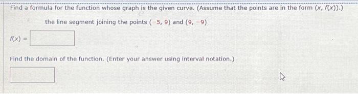 Solved Find a formula for the function whose graph is the | Chegg.com