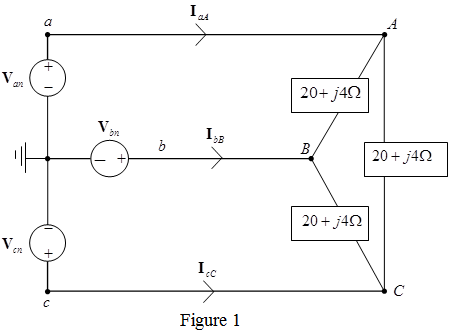 Solved: An abc-phase-sequence three-phase balanced wye-connecte ...