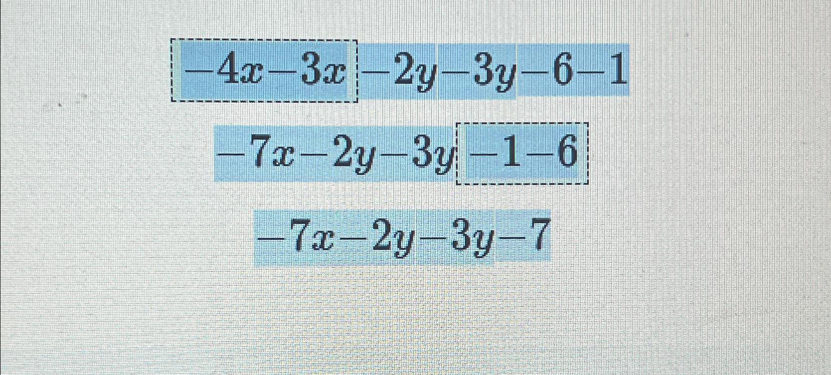 7x 2y 6 8x y 3