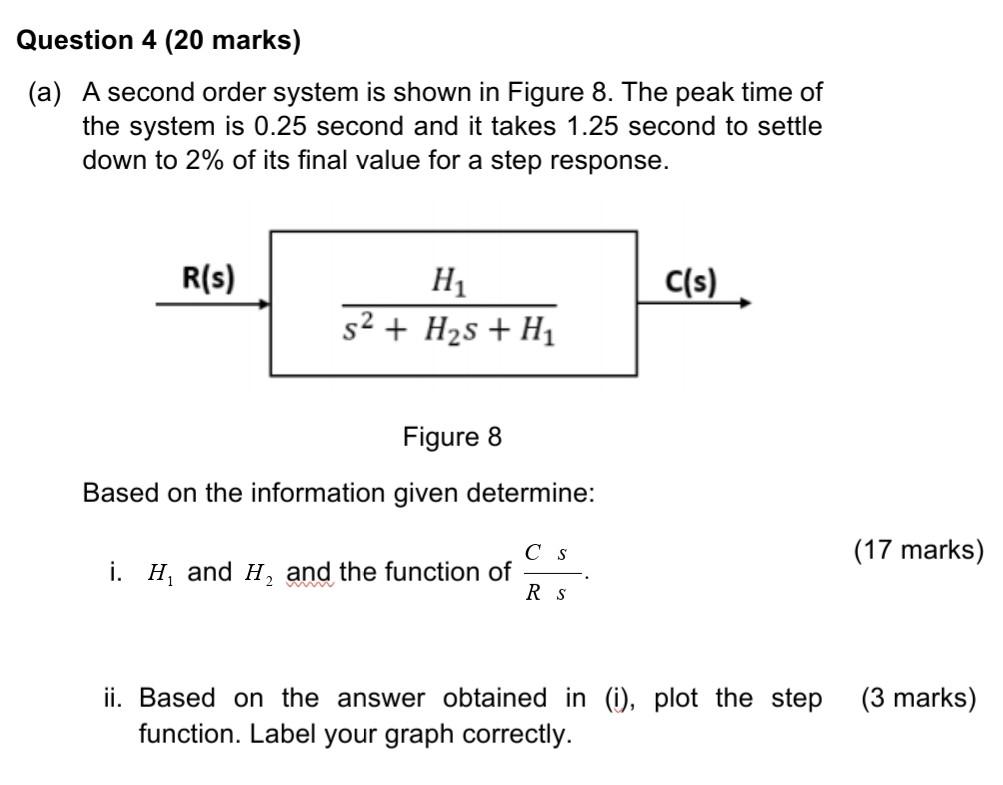 Solved Control system subject. Please answer all question | Chegg.com
