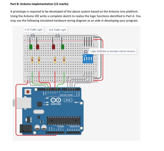 Solved Part B: Arduino Implementation (15 marks) A prototype | Chegg.com
