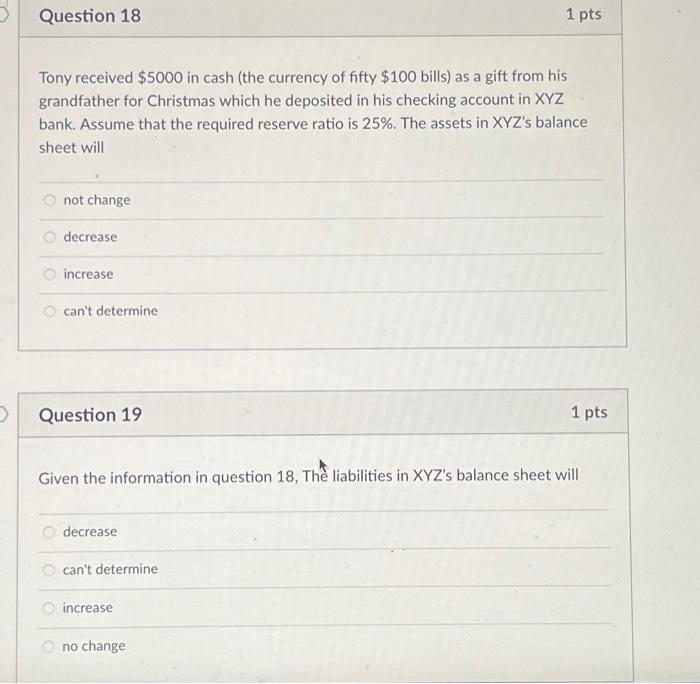 Solved Tony received $5000 in cash (the currency of fifty | Chegg.com