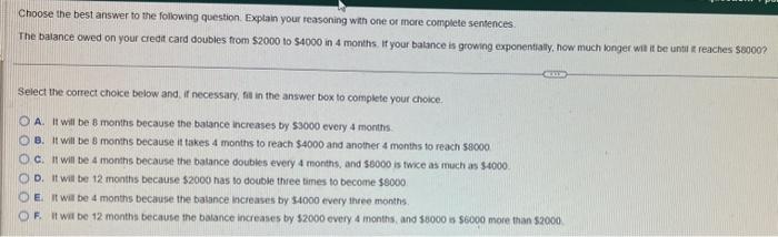 Solved Choose The Best Answer To The Following Question. | Chegg.com